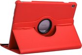 Mobigear Tablethoes geschikt voor Huawei MediaPad T5 10.1 Hoes | Mobigear DuoStand Draaibare Bookcase - Rood