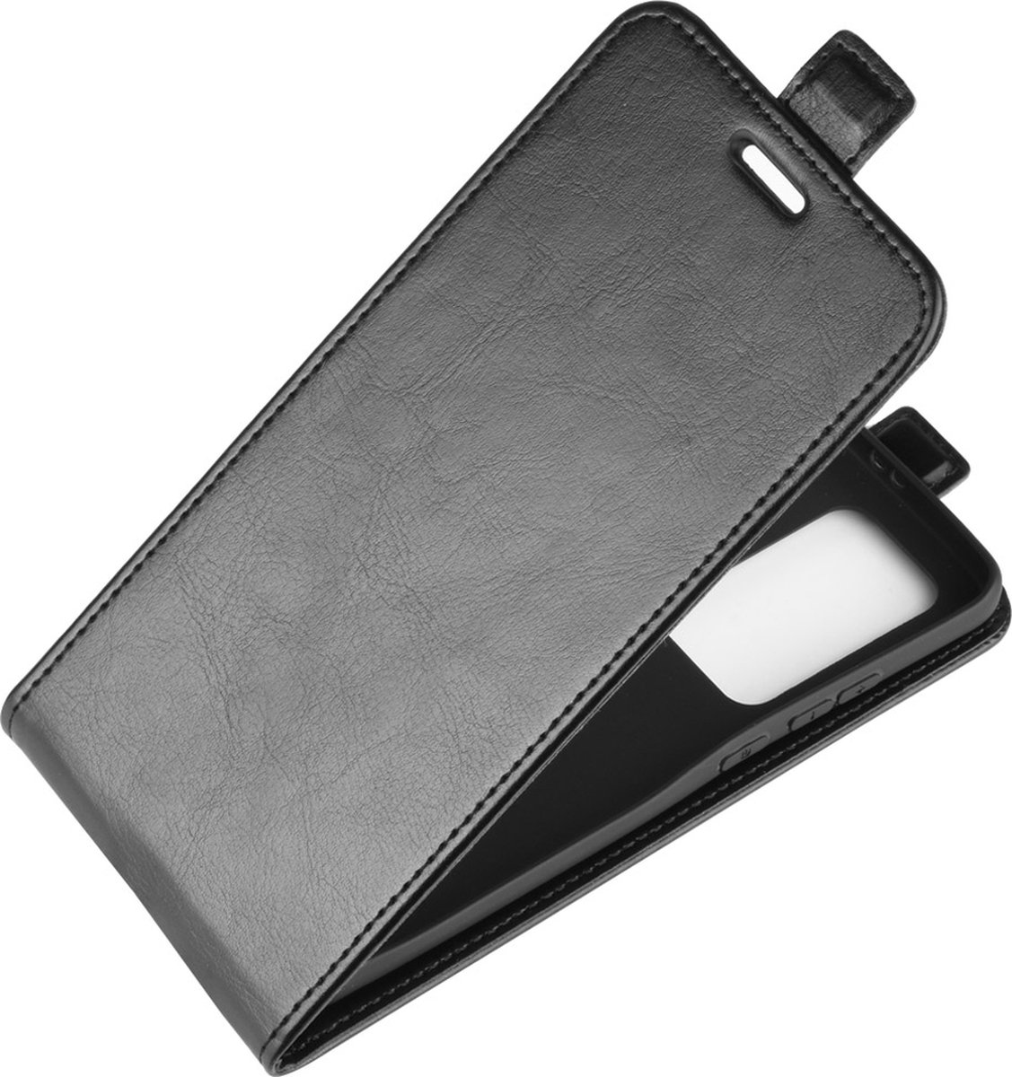 Mobigear Telefoonhoesje geschikt voor Huawei P40 Pro Hoesje | Mobigear Flipcase | Pasjeshouder voor 1 Pasje | Telefoonhoesje voor Pinpas / OV Kaart / Rijbewijs - Zwart