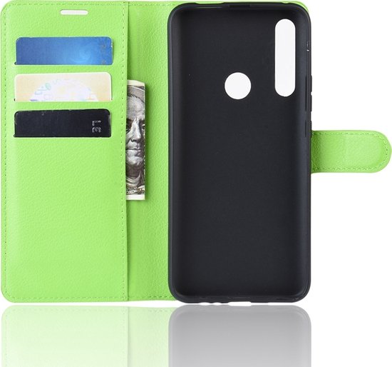 Mobigear Telefoonhoesje geschikt voor HONOR 9X Hoesje | Mobigear Classic Bookcase Portemonnee | Pasjeshouder voor 3 Pasjes | Telefoonhoesje voor Pinpas / OV Kaart / Rijbewijs - Groen