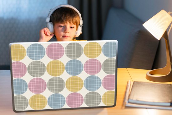 Autocollant pour ordinateur portable - 17,3 pouces - Points - Ligne - Motif - 40x30cm - Autocollants pour ordinateur portable - Peau pour ordinateur portable - Couverture