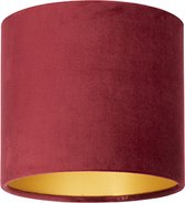 Uniqq Lampenkap velours rood Ø 20 cm - 20 cm hoog