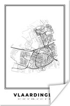Poster Nederland – Vlaardingen – Stadskaart – Kaart – Zwart Wit – Plattegrond - 20x30 cm