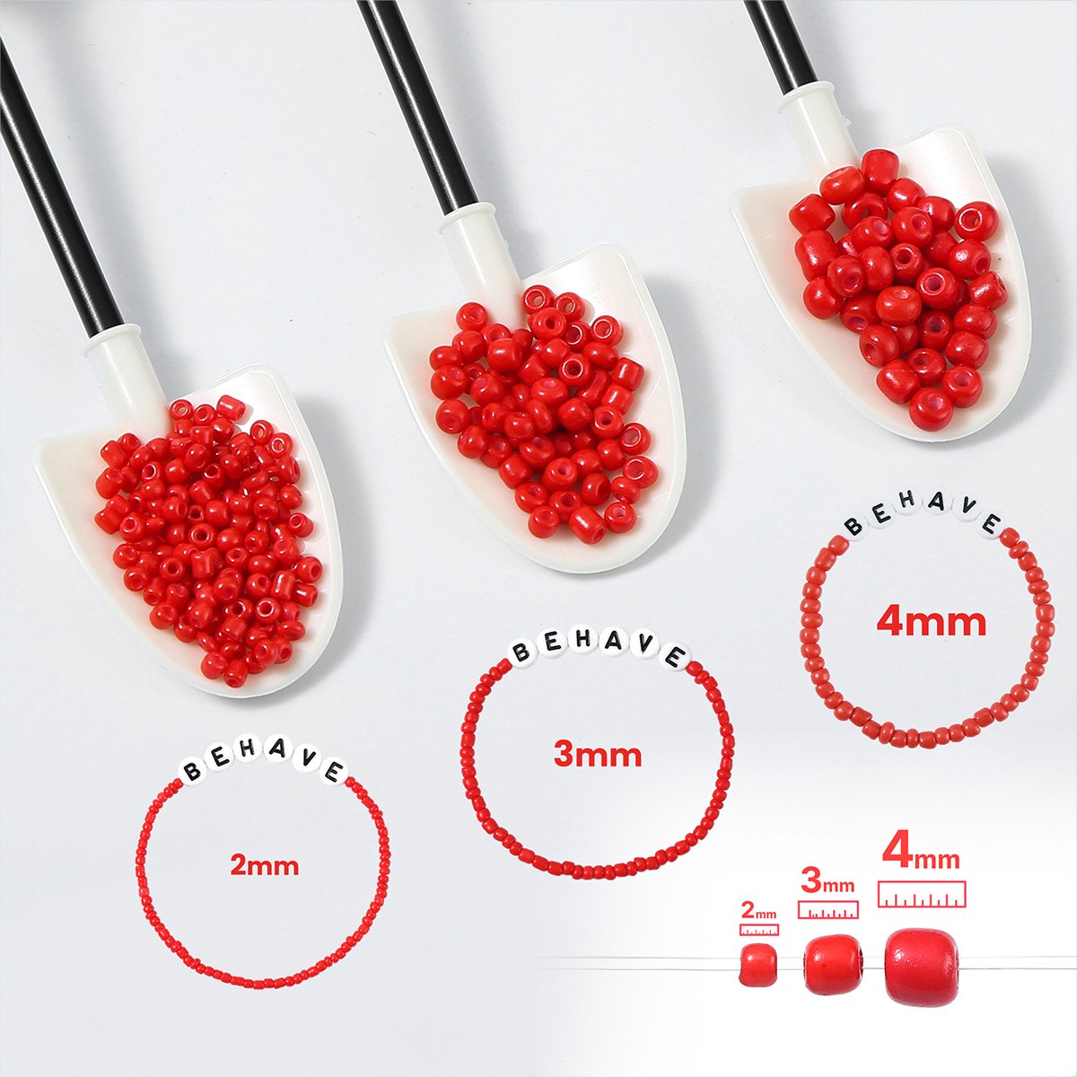Behave 6000 Glaskralen Set Deluxe - DIY Sieraden maken - Kralen Set - Rocailles - Bedels - Letterkralen - 20 Kleuren - 4mm — afbeelding 6