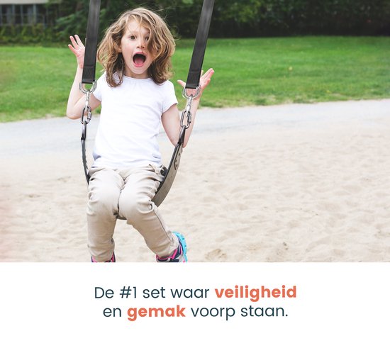 Ophangsysteem voor Hangmat/Schommel/Nestschommel - Hangmat Ophangen - Hangmat Ophangsysteem - Hangmat Bevestigingsset - Ophangset - Schommelbevestiging - Inclusief Haken - Karabijnhaak - 150cm - set van 2 stuks - Zwart - Tot 700 kg