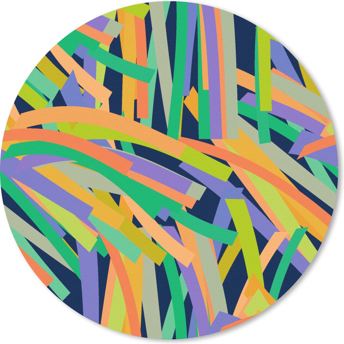 Muismat rond 50x50 cm - Mousepad Jungle - Patronen - Abstract - Ronde muismatten