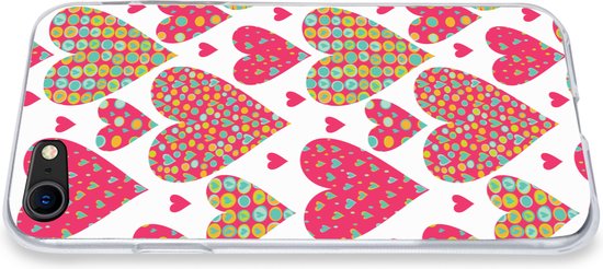 Coque iPhone SE 2020 - Fille - Coeur - Amour - Motifs - Coque de téléphone en Siliconen -