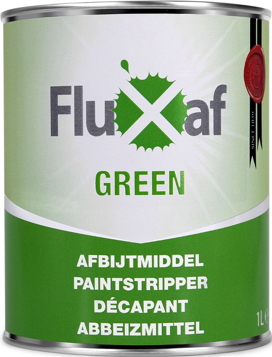 Foto: Fluxaf green afbijtmiddel verfafbijt lijmverwijderaar 1 liter