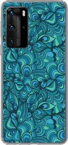 Coque Huawei P40 Pro - Design - Vintage - Blauw - Turquoise - Coque de téléphone en Siliconen -