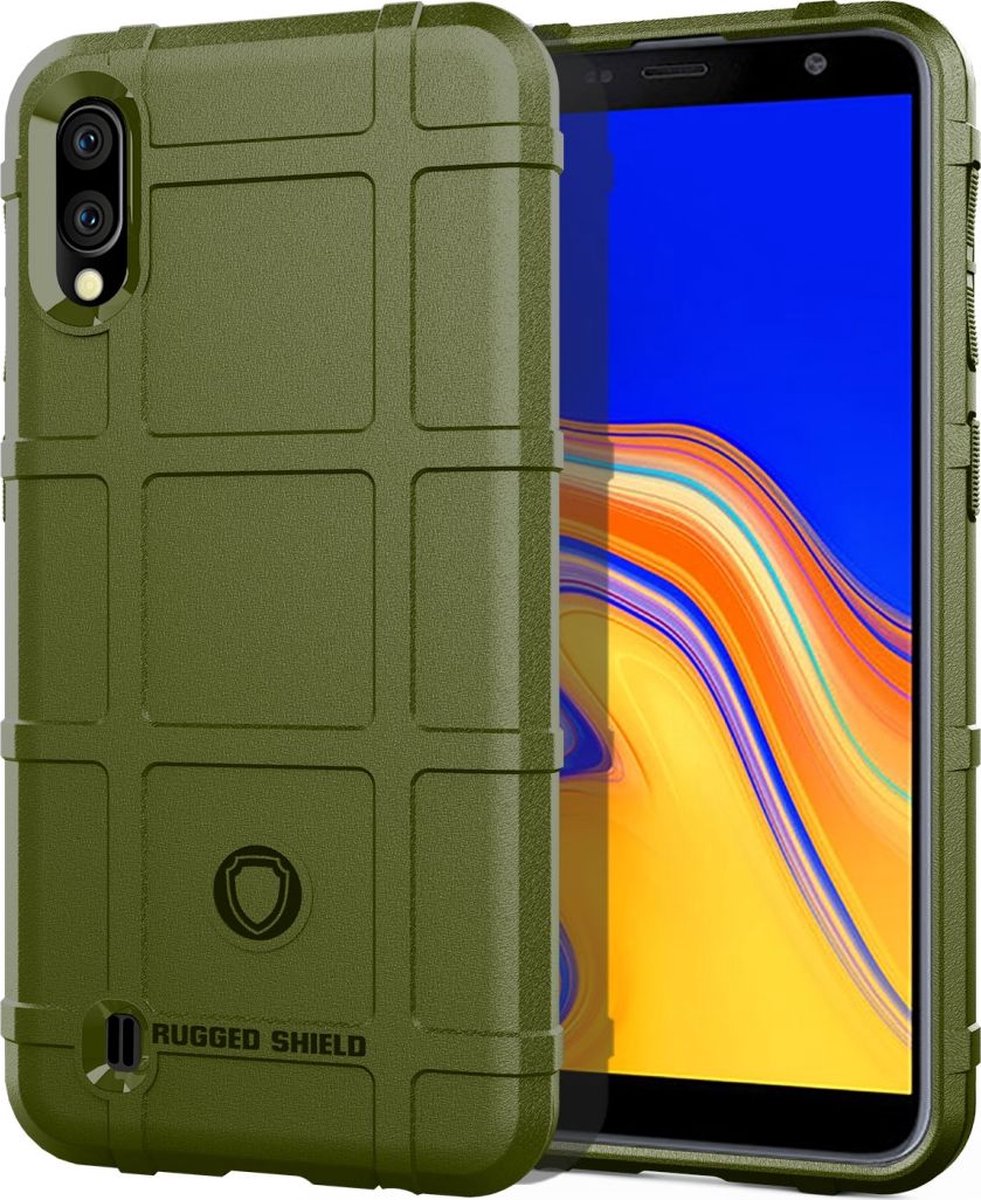 Mobigear Hoesje geschikt voor Samsung Galaxy A01 Core Telefoonhoesje Flexibel TPU | Mobigear Rugged Shield Backcover Shockproof | Schokbestendig Galaxy A01 Core Telefoonhoesje | Anti Shock Proof - Groen