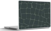 Laptop sticker - 11.6 inch - Krokodil - Reptielen - Patronen - Grijs - 30x21cm - Laptopstickers - Laptop skin - Cover