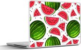 Laptop sticker - 10.1 inch - Patroon - Watermeloen - Pit - Fruit - 25x18cm - Laptopstickers - Laptop skin - Cover