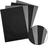 Zwart grafietpapier - Carbonpapier - Overtrek papier zwarte inkt - A4 - 21x29,7cm - 5 stuks