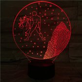 3D Led Lamp Met Gravering - RGB 7 Kleuren - Sterrenbeeld Weegschaal