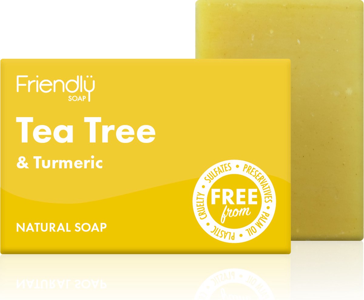 Friendly Soap® | 3 x Tea Tree & Turneric Zeepje | natuurlijke zeep | geelwortel
