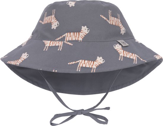 Lässig - UV-Beschermende bucket hoed voor kinderen - Olifant - Grijs - maat M (46-49cm)