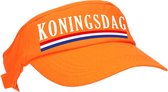 2x stuks oranje Koningsdag zonneklep - Nederlandse vlag - Feest pet / sun visor