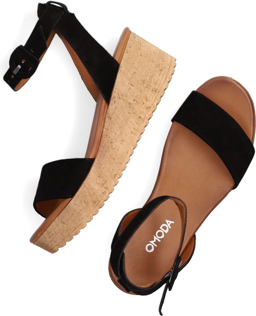 Omoda 722023 Sandalen - Met Sleehak - Dames - Zwart - Maat 42 | bol.com