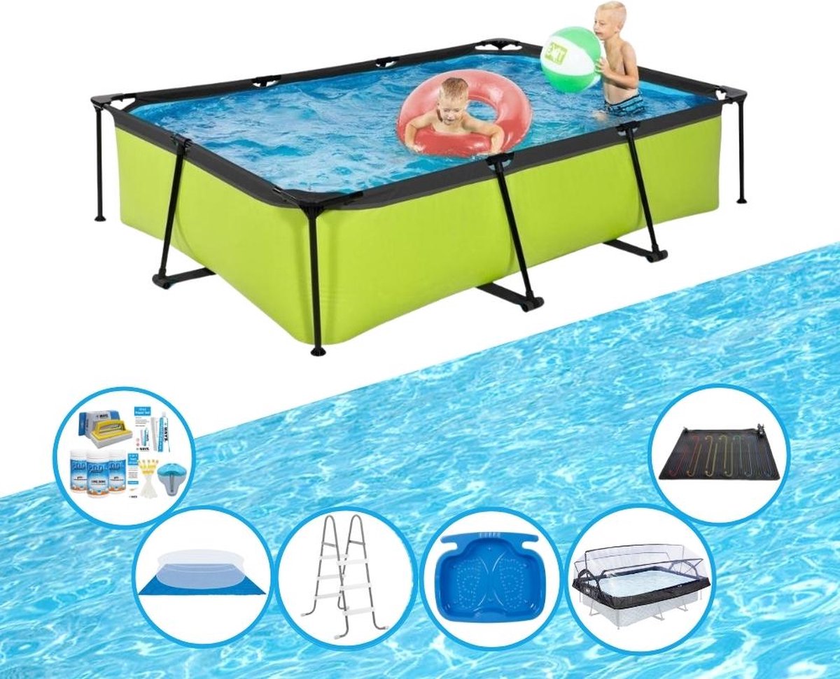 EXIT Zwembad Lime - 300x200x65 cm - Frame Pool - Inclusief toebehoren