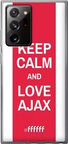 6F hoesje - geschikt voor Samsung Galaxy Note 20 Ultra -  Transparant TPU Case - AFC Ajax Keep Calm #ffffff