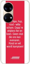 6F hoesje - geschikt voor Huawei P50 -  Transparant TPU Case - AFC Ajax Clublied #ffffff