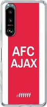 6F hoesje - geschikt voor Sony Xperia 5 III -  Transparant TPU Case - AFC Ajax - met opdruk #ffffff