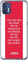 6F hoesje - geschikt voor Motorola Moto G9 Plus -  Transparant TPU Case - AFC Ajax Dit Is Mijn Club #ffffff