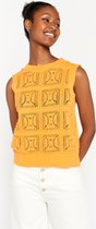 LOLALIZA Debardeur in macramé - Oranje - Maat M