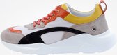 KUNOKA IZZI platform sneaker yellow and orange - Sneakers Dames - maat 36 - Wit Zwart Beige Oranje Geel