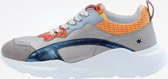 KUNOKA IZZI platform sneaker grey and yellow - Sneakers Dames - maat 37 - Grijs Blauw Oranje
