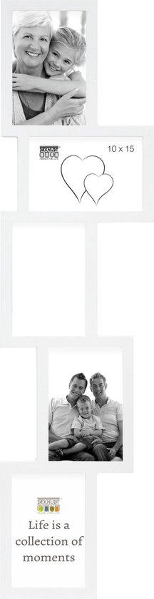 Deknudt Frames multifotolijst S65SX1 - wit - 5x foto 10x15 cm