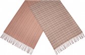 sjaal Geruit dames 180 x 65 cm polyester roze