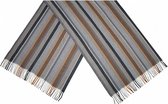 sjaal Gestreept dames 180 x 65 cm polyester taupe