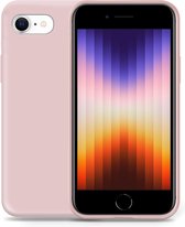 Hoesje geschikt voor iPhone SE 2022 - Liquid Back Case Cover Rose