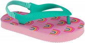 teenslippers Acapulco junior PVC roze/groen maat 23