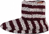 sloffen jongens textiel rood/grijs maat 33-34