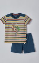 Woody pyjama baby jongens - multicolor gestreept - mandrill aap - 221-3-PUS-S/929 - maat 62