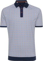 BENJAMIN | Retro print polo met driehoekig dessin