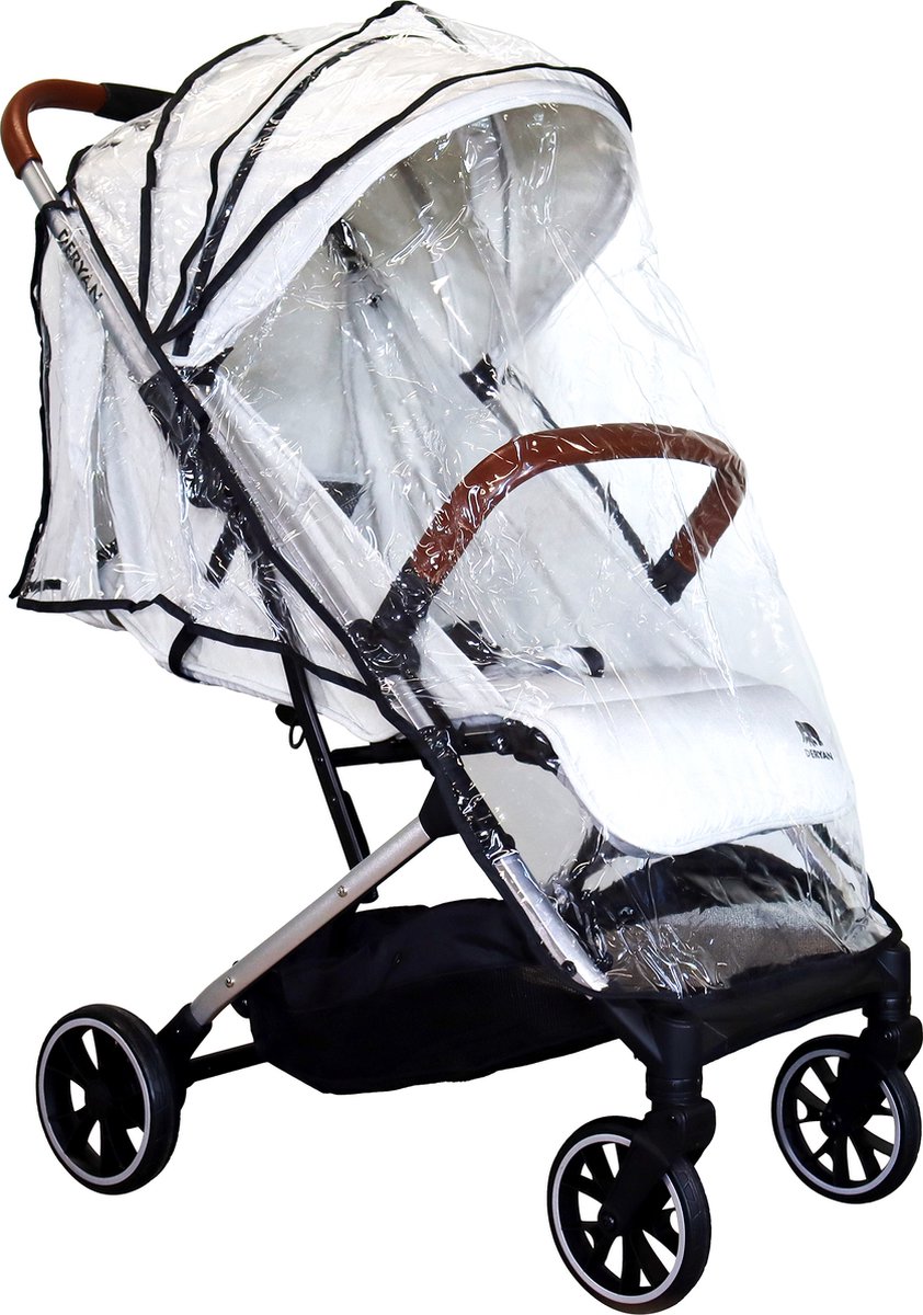 Deryan Rolo (Easy) Buggy Regenhoes - Transparant Universeel regenscherm voor buggy's - Universele regenkap – foto 3