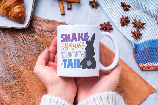 Tasse de Pâques ShakeYourBunnyTail | Cadeau de Pâques | Pâques | Décoration de Pâques | Décoration de Pasen | Cadeaux drôles | Tasse de café | Gobelet à café | Tasse à thé | Tasse de thé