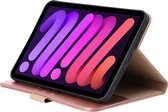 Luxe Tablet Hoes Geschikt voor iPad Mini Hoes 6e Generatie - 8.3 inch (2021) - Roze Goud