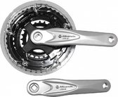 crankstel set 24-34-42T 170 mm zilver/zwart
