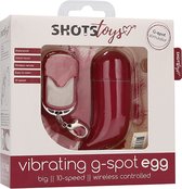 Wireless Vibrating G-Spot Egg - Big - Red - G-Spot Vibrators black