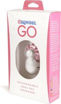 Sqweel Go Rechargeable Oral Sex Simulator - White - Clitoral Stimulators white