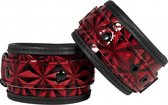 Luxury Ankle Cuffs - Burgundy - Bondage Toys red