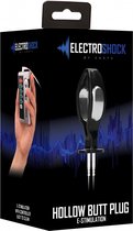E-Stim Hollow Butt Plug - Black - Butt Plugs & Anal Dildos black