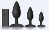 ACE SMALL Remote Control Vibrating Butt Plug - Black - Anal Vibrators black