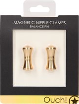 Magnetic Nipple Clamps - Balance Pin - Gold - Bondage Toys