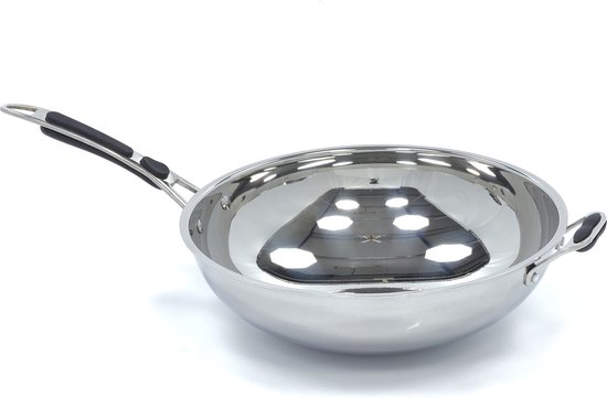 Wokpan - Ø 36 cm - RVS - Inductie van Merkloos — afbeelding 5