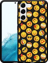 Galaxy S22+ Hoesje Zwart Emoji - Designed by Cazy