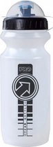 sportbidon met deksel Team 0,6 liter PVC 21 cm wit/zwart
